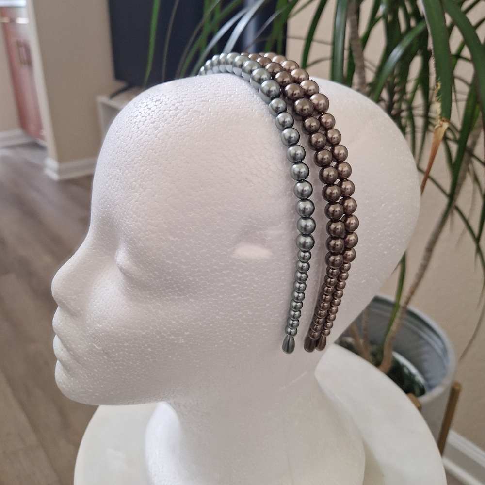 Anthrophologie Set of 3 Bead Headbands